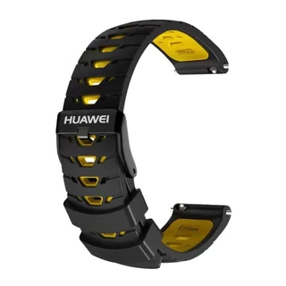 เหมาะสําหรับ HUAWEI/HUAWEI GT2/GT3/GT4/GT5/GT6 46 มม./gt5/gt3 Pro สายซิลิโคนสองสี HUAWEI watch3/4 Pro/gt/Glory Magic2/GS3/GS Pro ธุรกิจ 22 มม.กีฬาสายรัดข้อมือผู้หญิงสไตล์