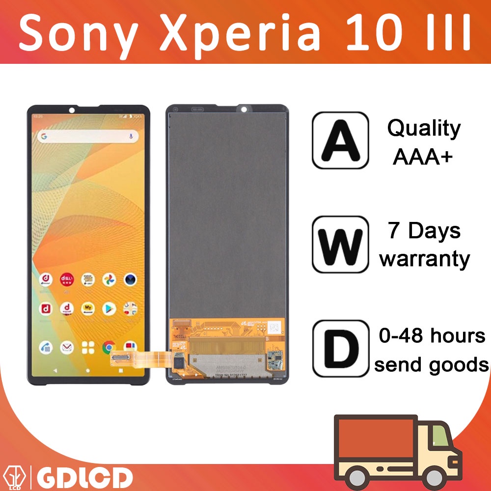 Sony Xperia 10 III หน้าจอสัมผัสดิจิทัล LCD พร้อมกรอบ สําหรับ X10III LCD SO-52 BSOG04 XQ-BT52 A102SO