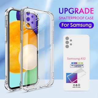 โปร่งใส ป้องกันการหล่น เคสโทรศัพท์ TPU นุ่มสำหรับ Samsung Galaxy S23 S22 S21 Note 20 Ultra 10 9 8 Plus Lite 5G S20 Fe S10 S9 S8 Plus A73 A53 A33 A23 A13 A72 A52 A32 A22 A12 A11 A02S A03S A04S M02 M12 M11 Ultra ถุงลมนิรภัยแบบนุ่มโปร่งใสฝาหลังเคสใส่โทรศัพท์