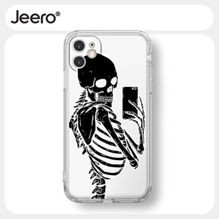 Jeero เคสไอโฟน เคสซิลิโคนนุ่มกันกระแทกใสน่ารักตลก เคสโทรศัพท์ Compatible for iPhone 14 13 12 11 Pro Max SE 2020 X XR XS 8 7 Plus พลัส HFF2584