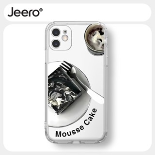 Jeero เคสไอโฟน เคสซิลิโคนนุ่มกันกระแทกใสน่ารักตลก เคสโทรศัพท์ Compatible for iPhone 14 13 12 11 Pro Max SE 2020 X XR XS 8 7 Plus พลัส HFF2563