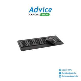 LECOO  Keyboard+Mouse (2in1) WIRELESS (KW202) Black by LENOVO