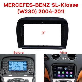 กรอบเครื่องเล่น MP5 วิทยุ 9 นิ้ว สําหรับ 2004-2011 BENZ SL-CLASS W230 Android 2Din