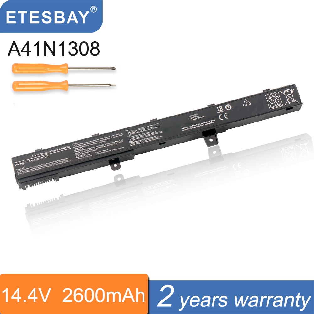 ETESBAY A41N1308 A31N1319แบตเตอรี่แล็ปท็อปสำหรับ ASUS X451 X551 X451C X451CA X551C X551CA X551M YU12