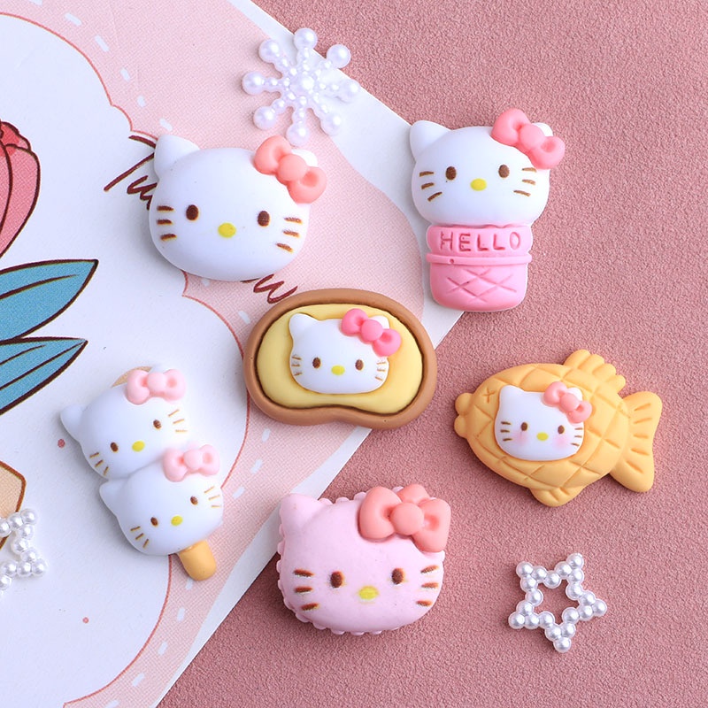 กาวครีมเรซิ่น รูปลูกแมว แฮนด์เมด DIY อุปกรณ์เสริม สําหรับทําที่คาดผม ติดเคสโทรศัพท์
