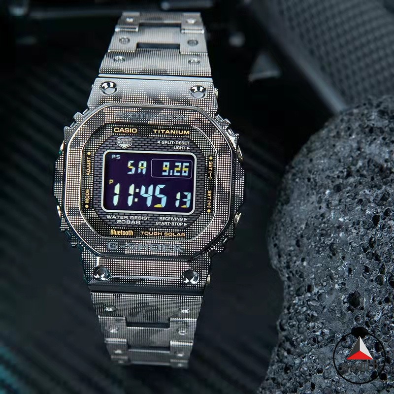 【พร้อมส่ง】Casio G-shock GMW-B5000TCM-1 นาฬิกาข้อมือดิจิทัล สายสเตนเลส ลายพราง สีเขียวทหาร สําหรับผู้ชาย