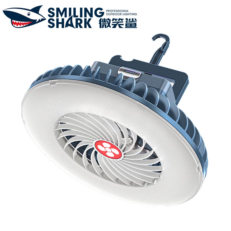 Smilingshark XQ263 มัลติฟังก์ชั่น Mini USB Fan Led Camping light ชาร์จ Camping โคมไฟกันน้ำไฟฉายสำหรับ Camping Night Market ฉุกเฉิน