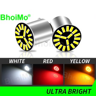 Bhoimo หลอดไฟเลี้ยว ไฟเบรก ไฟหยุด ไฟสัญญาณเลี้ยว LED 18SMD DRL 1156 BA15S P21W 1157 BAY15D 4014 P21 5W DC12V สําหรับรถจักรยานยนต์