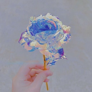 ดอกไม้ประดิษฐ์ดอกกุหลาบสีทองหลากสีสร้างสรรค์สําหรับตกแต่งบ้าน