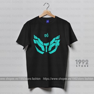 เสื้อยืดสีดำ เสื้อไม่ต้องรีด เสื้อยืดสีพื้น - เสื้อแขนสั้นคาเมนไรเดอร์Zi-OWoz(สีดํา)