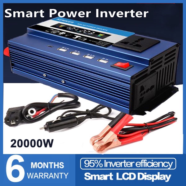 【 อินเวอร์เตอร์สากล 】20000W ต้นฉบับ12vอินเวอร์เตอร์อินเวอร์เตอร์แปลงไฟแปลงไฟ รถยนต์ 12v to 220กริดไทอินเวอร์เตอร์อินเวอร์เตอร์พลังงานแสงอาทิตย์อินเวอร์เตอร์ 12vpure sine wave inverter พร้อมจอแสดงผลดิจิตอลอัจฉริยะ