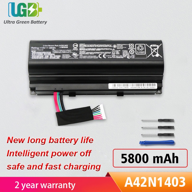 UGB A42N1403 G751J-BHI7T25แบตเตอรี่สำหรับ ASUS ROG G751JT G751JY GFX71JY G751 4ICR19/66-2 0B110-0034