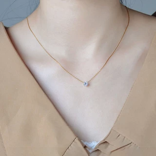 เครื่องประดับ สร้อยคอไทเทเนียมเหล็ก จี้รูปหยดน้ํา ประดับเพชร สวยหรู ไม่ซีดจาง สไตล์ใหม่ สําหรับผู้หญิง