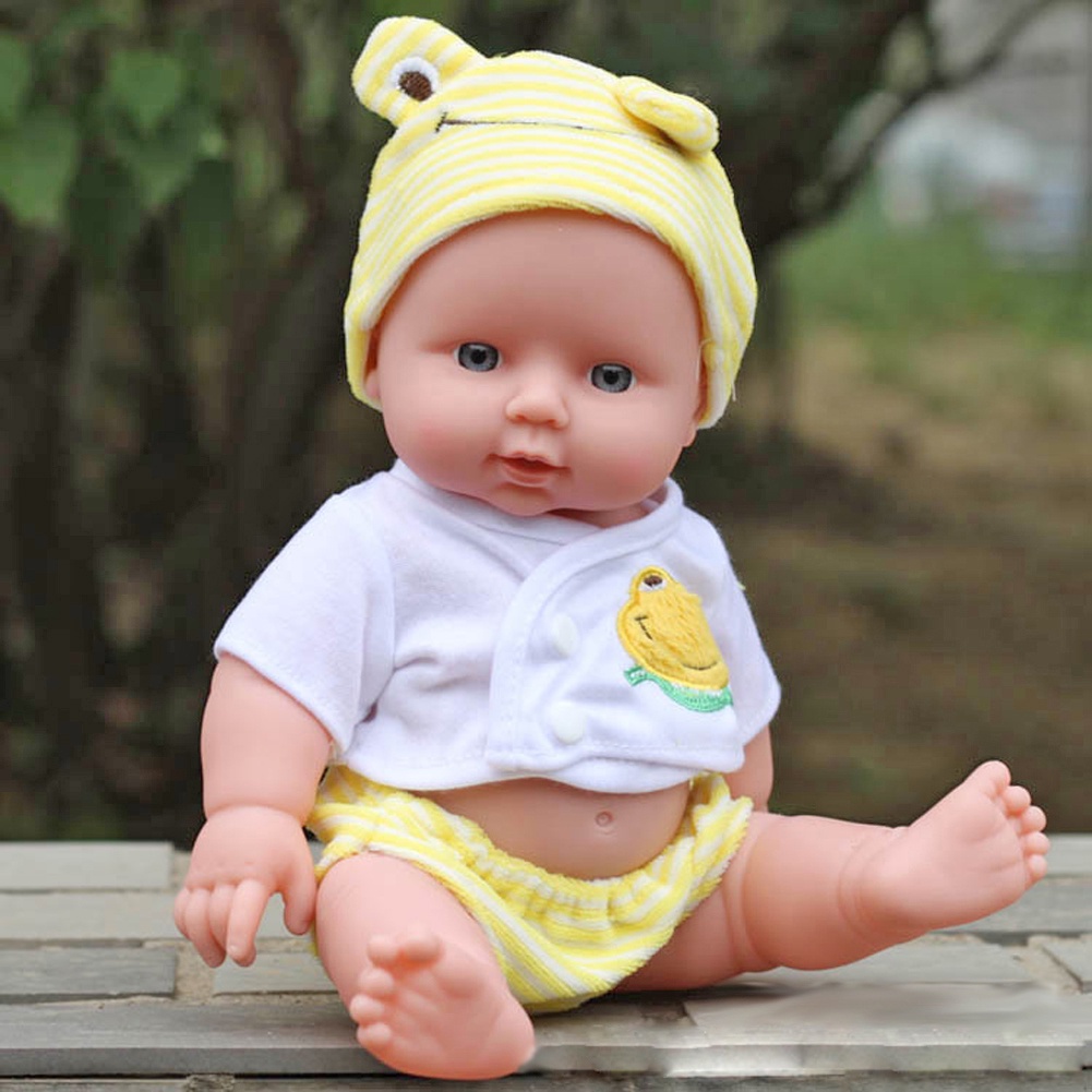 ตุ๊กตาเด็กทารกเสมือนจริงซิลิโคนไวนิล 30 ซม. Reborn กับผ้า