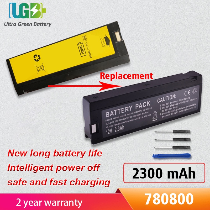 Original PM8000 PM9000แบตเตอรี่เปลี่ยนแบตเตอรี่สำหรับ LAERDAL LSU ดูดหน่วย NiMH 780800 CARDIAC RESUS