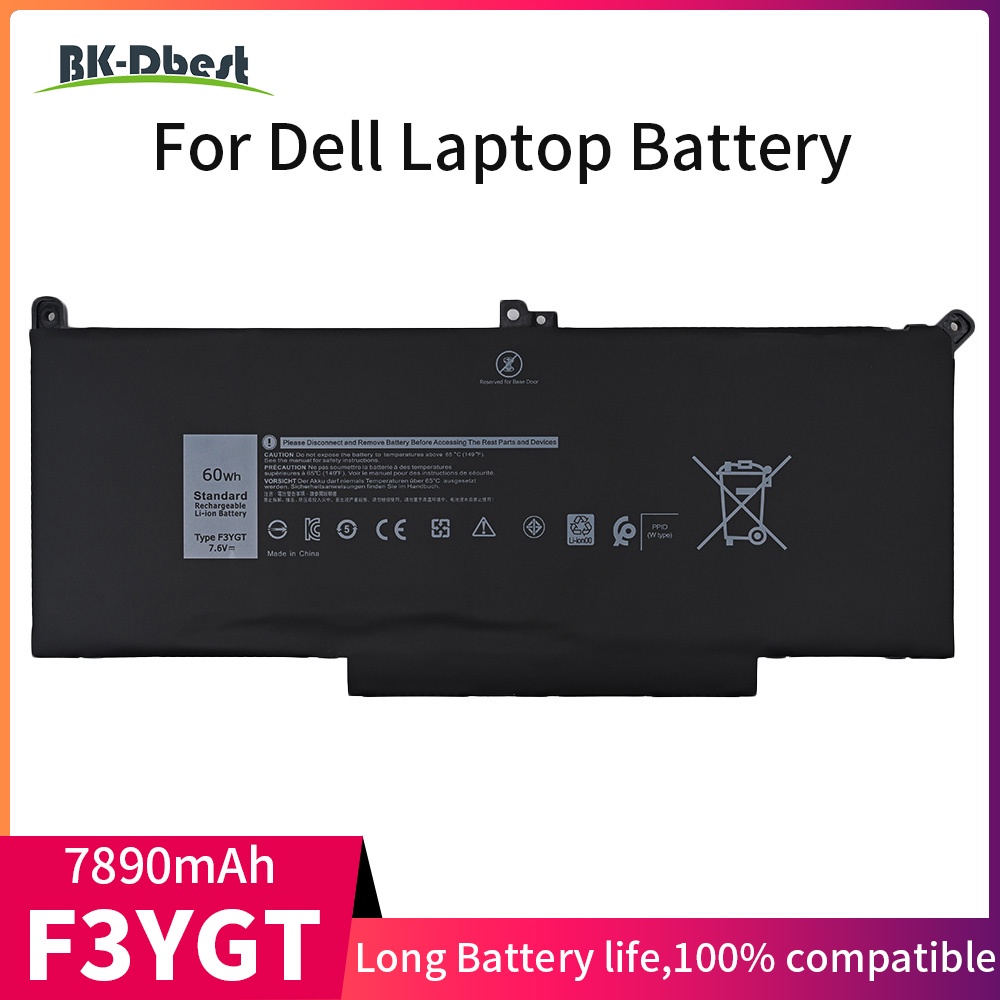 BK-Dbest 7.6โวลต์60wh แล็ปท็อปแบตเตอรี่ F3YGT สำหรับแล็ปท็อป Dell สำหรับ Dell Latitude 7280 Latitude