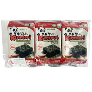 คิมโนริ สาหร่ายกรอบรสเผ็ด Kimnori Crispy Seaweed Spicy Flavour 12g.