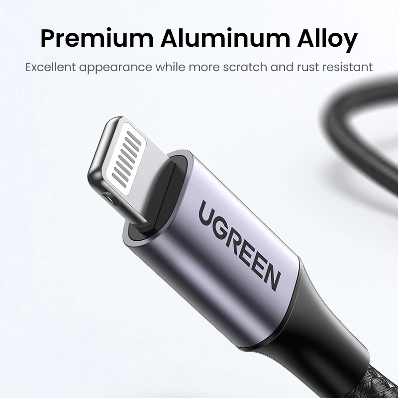 Ugreen 1M 20W PD Fast Charging USB Type C สายเคเบิลข้อมูลสําหรับ iPhone 14/14 Pro/Pro Max X XS XR 8 สําหรับ Macbook iPhone 14 Pro/Pro Max thumbnail 5