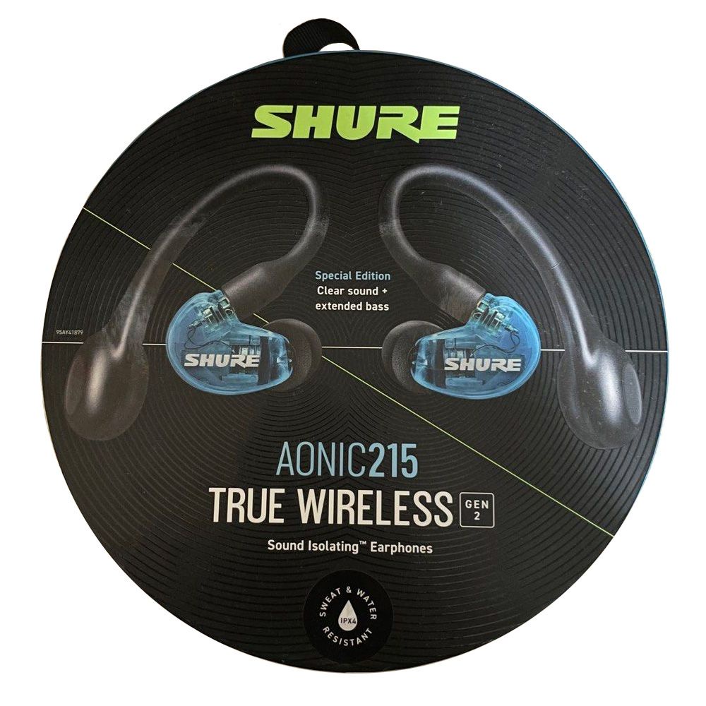 Shure AONIC 215 Gen 2 True Wireless Sound Isolating Earphones (Blue) w/ RMCE-TW2