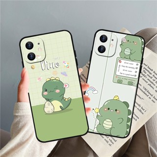 เคสโทรศัพท์มือถือ ซิลิโคน ลายไดโนเสาร์ สีเขียว สําหรับ OPPO A12 A12S A54 A15 A15S A16 A16S A12E A3S A5S A83 A91 A92 A93 A94 A95 A75S A59 A5 A9 A53 A33 2020