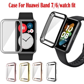 ฟิล์มกันรอยหน้าจอ Tpu สําหรับ huawei band 7/6  huawei watch fit