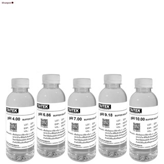 จัดส่งทันที✌♘น้ำยามาตรฐาน pH Buffer Solution ค่า 4 6.86 7 9.18 10 สำหรับปรับเทียบ คาลิเบรทเครื่องวัดพีเอช (250 mL)