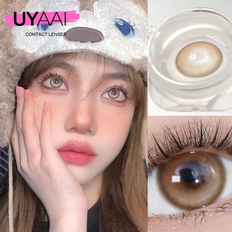 【BIG Eyes 14.5 มม.】UYAAI x FRESHLADY คอนแทคเลนส์ สีน้ําตาล -0.75~-5.00