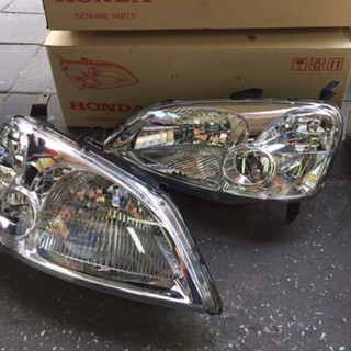 ไฟหน้า Honda civic dimension แท้Honda ปี2001-2003 ราคาต่อคู่ honda-headlight-parts T2