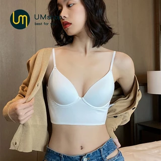 UMshop ชุดชั้นใน บราดันทรง คอวีลึก ไร้สาย เปลือยหลัง เซ็กซี่ สําหรับผู้หญิง