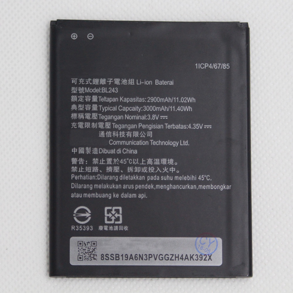 2900MAh/3000MAh BL243แบตเตอรี่สำหรับ Lenovo K3หมายเหตุ K50-T5 K50-T3S A7000 A5500 A5860 A5600 A7600เ