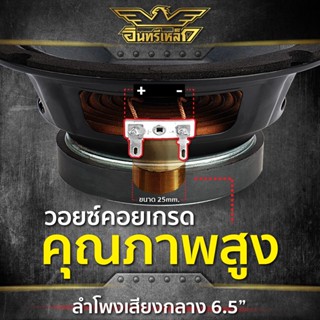 ชุดลำโพง อินทรีเหล็ก ลำโพง 6.5 นิ้ว ดอกลำโพง ลำโพงรถยนต์ ลำโพงติดรถยนต์ ลำโพง เสียงกลาง