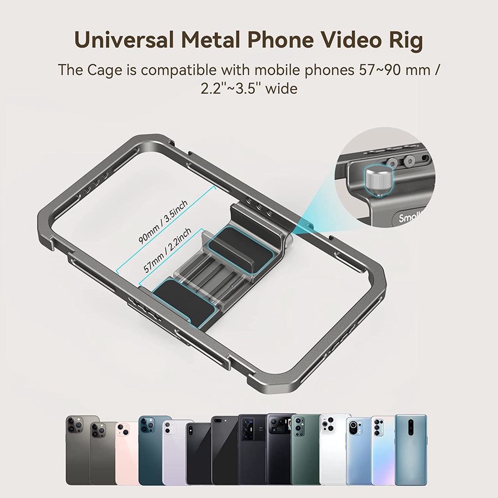 SmallRig Universal Phone Video Rig Kit with Handles, Aluminum Handheld Stabilizer for Live Streaming or Vlogging - 4121