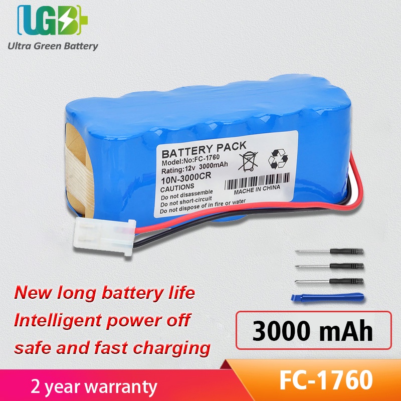 แบตเตอรี่ FC-1760เดิมสำหรับ Fukuda 10N-3000SCR FC-1700 Defibrillator แบตเตอรี่3000MAh 12V