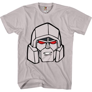 Megatron Head Shot Transformers T-Shirt เสื้อยืดสีขาวผู้หญิง เสื้อ ยืด ผู้ชาย เสื้อยืดเปล่า