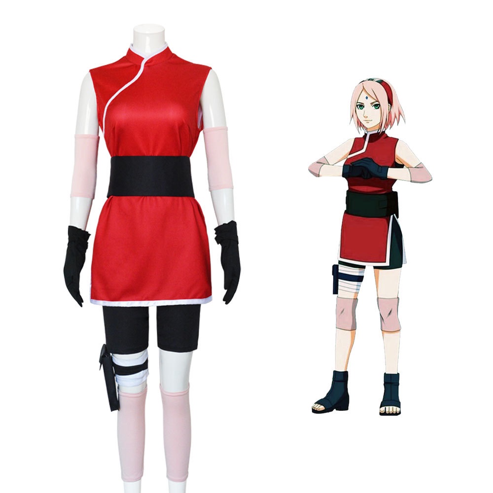 เสื้อผ้าcosplay Naruto Shippuden Haruno Sakura