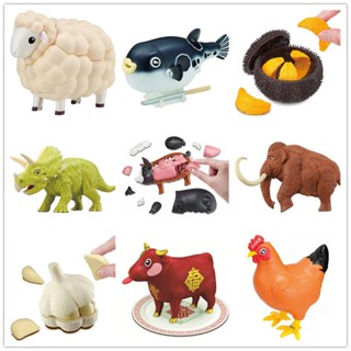 ❖✗Megahouse 3D Puzzle โมเดลประกอบของเล่น แกะ หอยเม่นทะเล กระเทียม ไก่ย่าง วากิว หมูดำ ปลาทูน่า