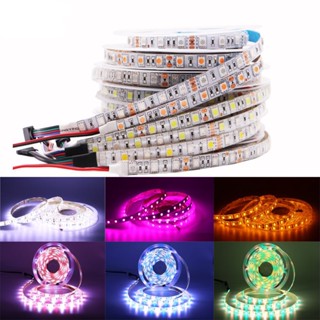 Xnbada สายไฟ Led 5050SMD PCB สีขาว อบอุ่น 5 เมตร สีเขียว สีฟ้า RGB RGBW RGBWW 60Leds m DC12V