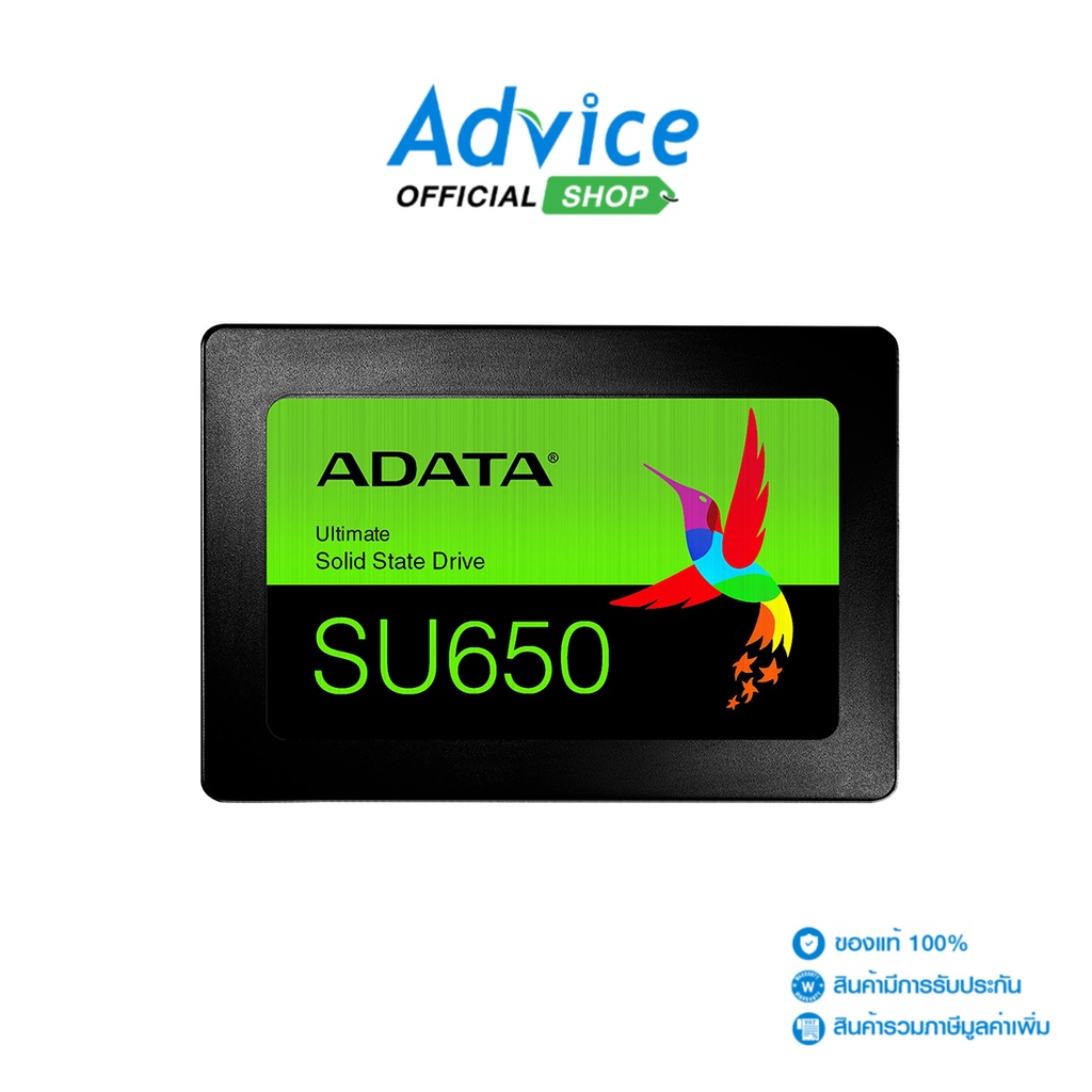 ADATA  SSD เอสเอสดี 2.5 SATA 120.GB (3Y) ADATA BLACK RETAIL 'ASU650SS-120GT-R' - A0122581