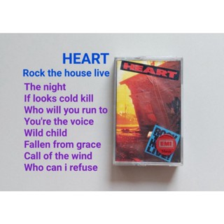 □มือ2 เทปเพลง HEART□ อัลบั้ม Rock the hiuse live (ลิขสิทธิ์แท้) (แนว rock).
□ปกติด