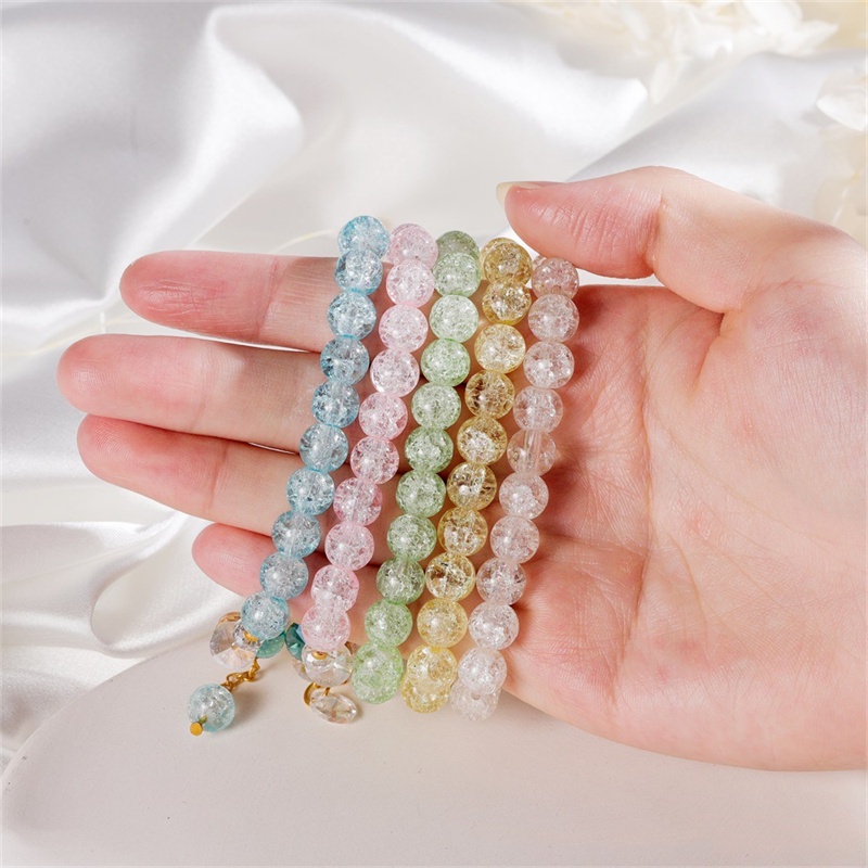 เกาหลี คริสตัล เดซี่ ดอกไม้ พู่ โชคดี สร้อยข้อมือ ผู้หญิง เด็กผู้หญิง สร้อยข้อมือ เครื่องประดับ อุปกรณ์เสริม