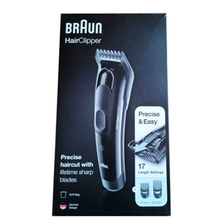 Braun Hair Clipper HC5050 Hair Trimmer (EU Plug) - 17 Length Settings, 2 combs