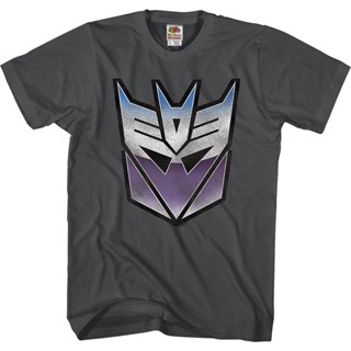 เสื้อยืดสีดำ เสื้อไม่ต้องรีด Decepticon Vintage Logo Transformers T-Shirt เสื้อคู่ เสื้อเชิ้ตชาย