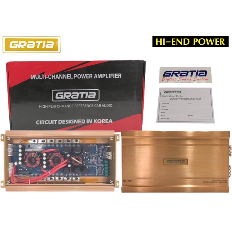 Power​ class-D​ยี่ห้อ​​Gratia​รุ่นGT-681(ของ​ใหม่)​2500​วัตต์​