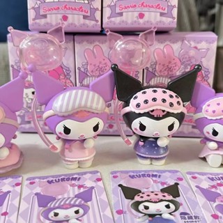 Sanrio Kawaii ชุดนอน รูปปั้น Kuromi Melody ของเล่นสําหรับเด็ก