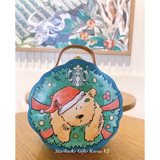 Christmas Beary Cookie Tin Bag Korea🇰🇷 ❗️❗️เฉพาะกล่องเหล็กนะคะ ขนมหมดอายุแล้วนะคะ ขานเฉพาะกล่องเหล็ก เป็นสินค้าใหม่