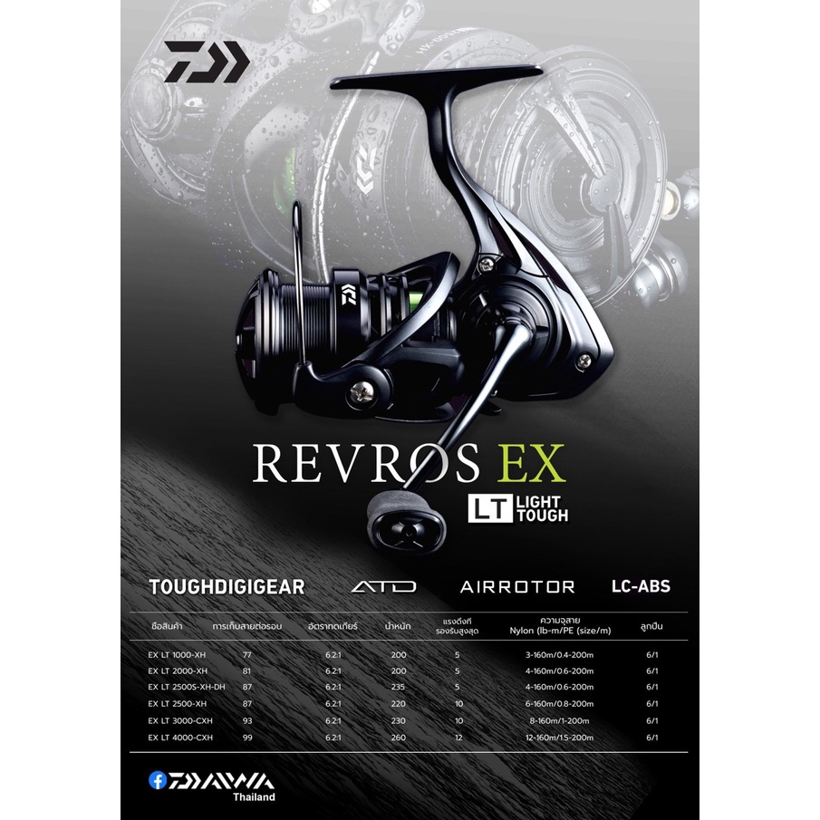 ❧รอกสปินนิ่ง Daiwa Revros EX LT
