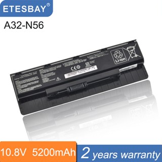 ETESBAY A32-N56 5200MAh/56WH แบตเตอรี่แล็ปท็อปสำหรับ ASUS N46 N46V N46VJ N46VM N46VZ N56 N56V N56VJ N56VM N76 N76VZ A31-