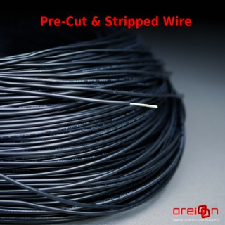 สายไฟ สายไฟอ่อน สายถักคอม 18awg UL 1007 Custom PC Cable Wire Pre-Cut &amp; Stripped Wire สีดำ [BLACK][พร้อมส่ง]