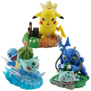 ตุ๊กตาฟิกเกอร์ อนิเมะ Pokemon Pikachu ขนาด 10 ซม. 3 ชิ้น