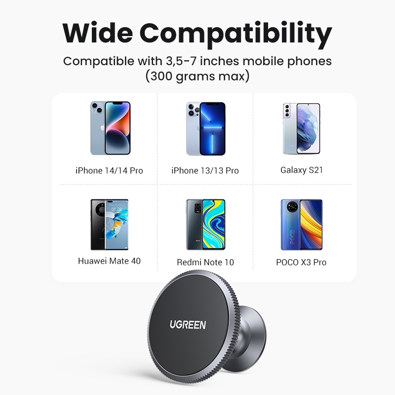 Ugreen ที่วางโทรศัพท์ในรถยนต์ แบบแม่เหล็ก หมุนได้ 360 องศา สําหรับ IPhone 8 X 7 - รูปที่ 3